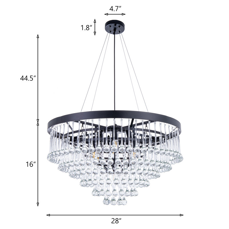 House of Hampton® Jermisha 9 Light Dimmable Tiered Chandelier Wayfair